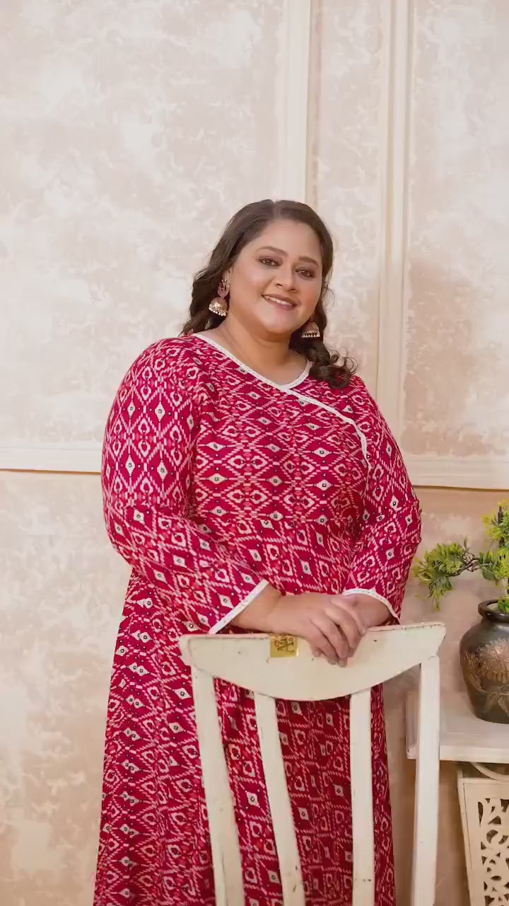 Clothiks Premium Riyon export quality Long  Kurti