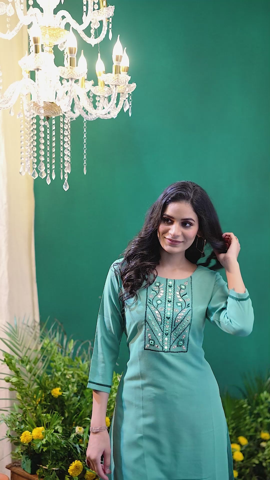 Clothiks Maaza Cotton Handwork with Pocket kurti