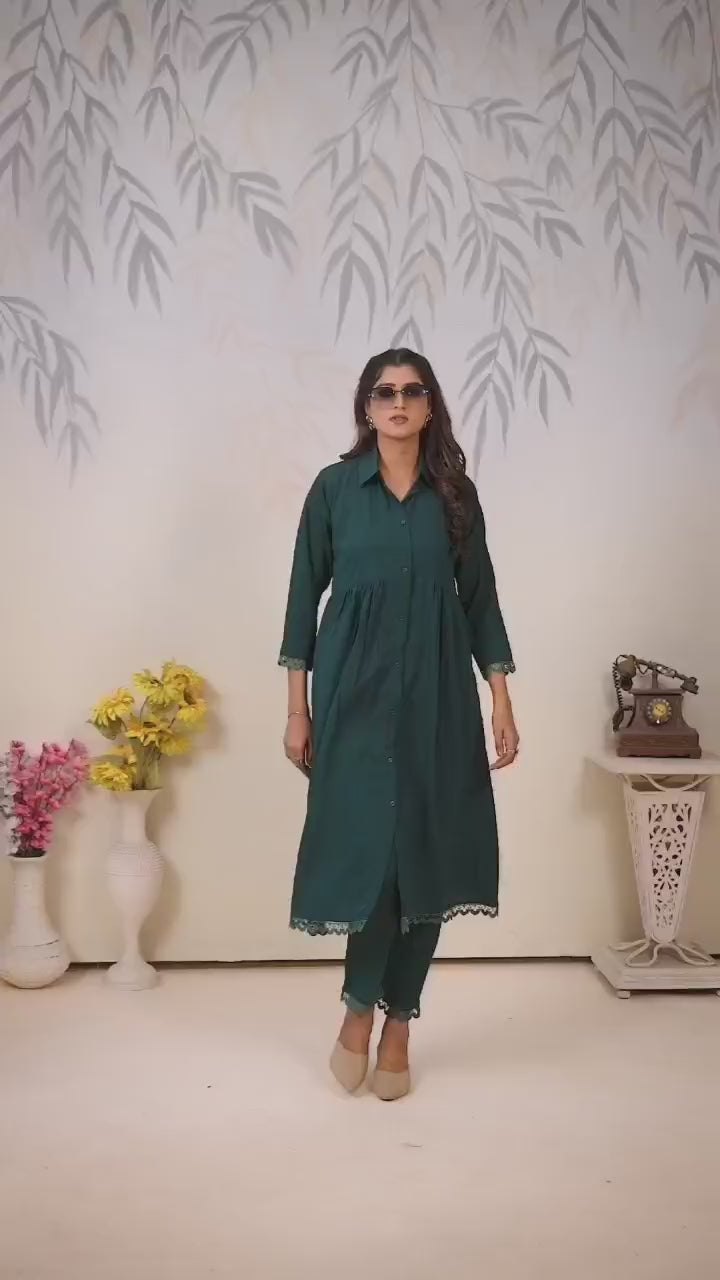 Clothiks Rinkal Cotton With Pocket kurti
