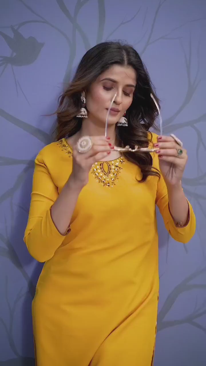 Clothiks Maaza Cotton Handwork with Pocket kurti