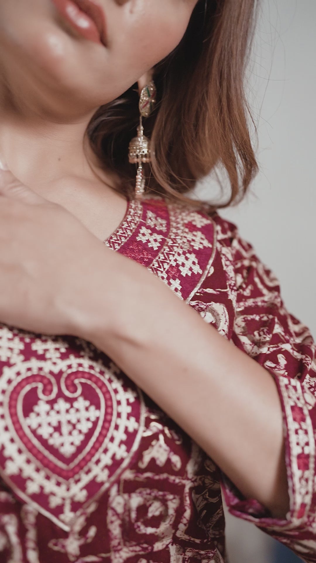 Clothiks Premium Riyon Export Quality Handwork Full stiched kurti