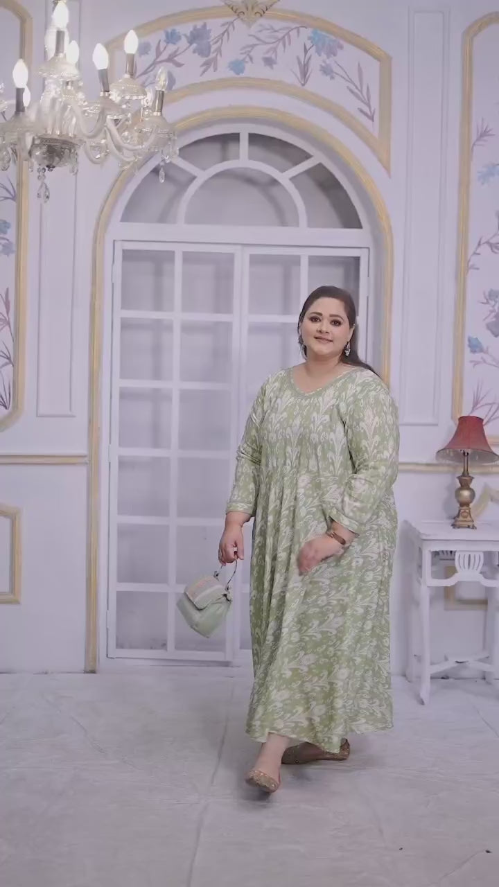 Clothiks Premium Riyon export quality Long  Kurti