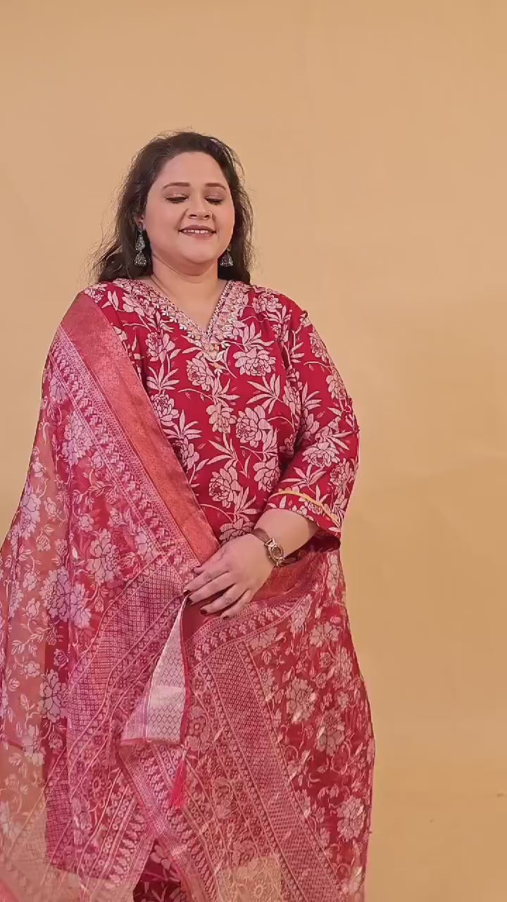 Clothiks Premium Riyon Export Quality With Handwork kurti