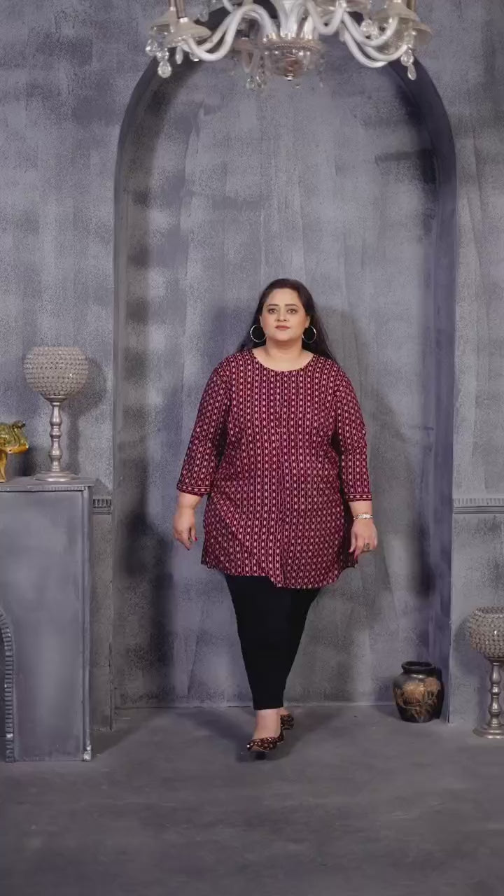 Clothiks Premium Chanderi Export Quality Embroidery Full stiched kurti