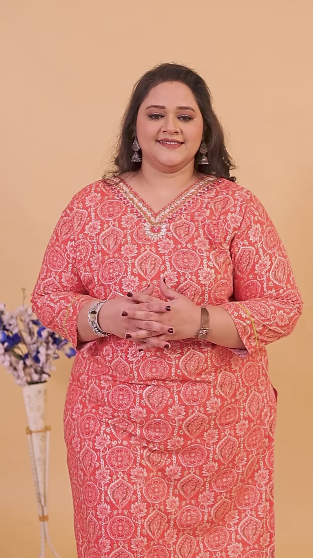 Clothiks Premium Riyon Export Quality With Handwork kurti