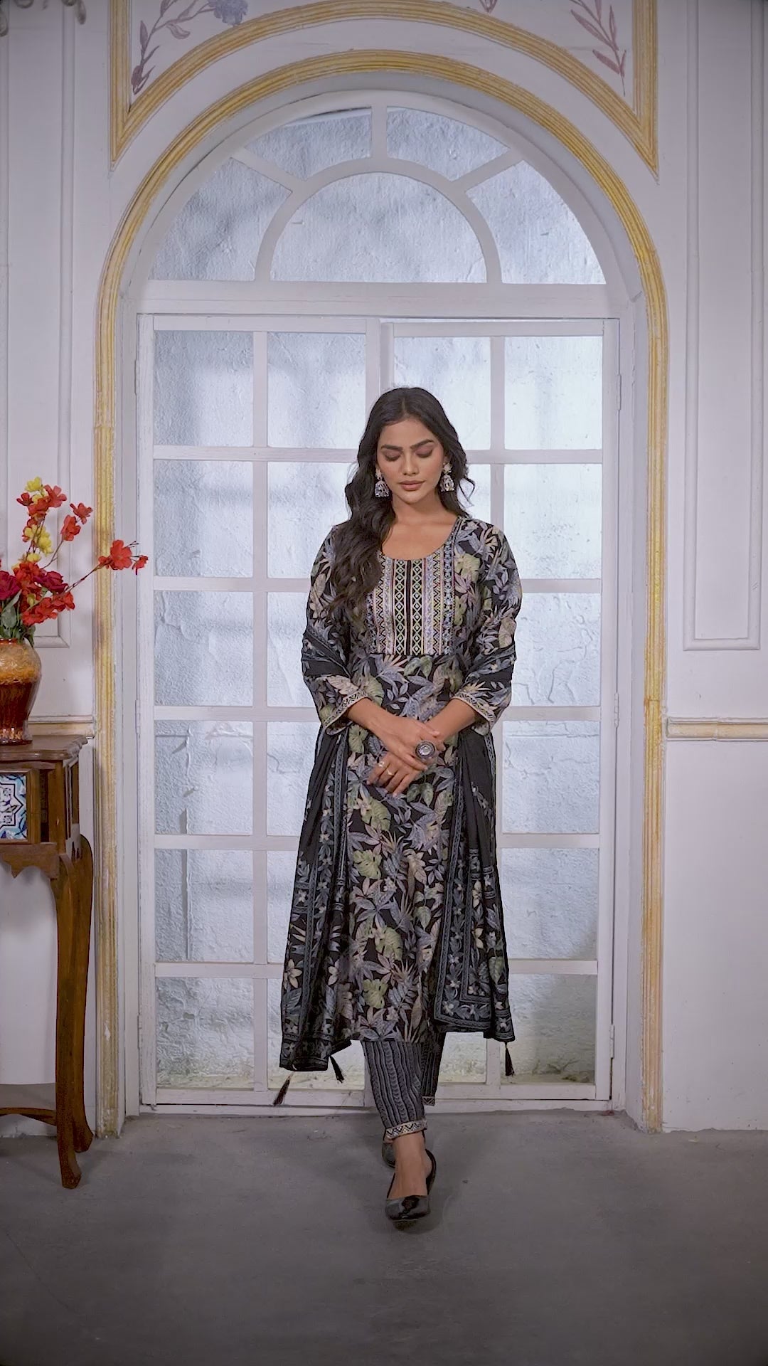 Clothiks Premium Chanderi Export Quality Embroidery Full stiched kurti