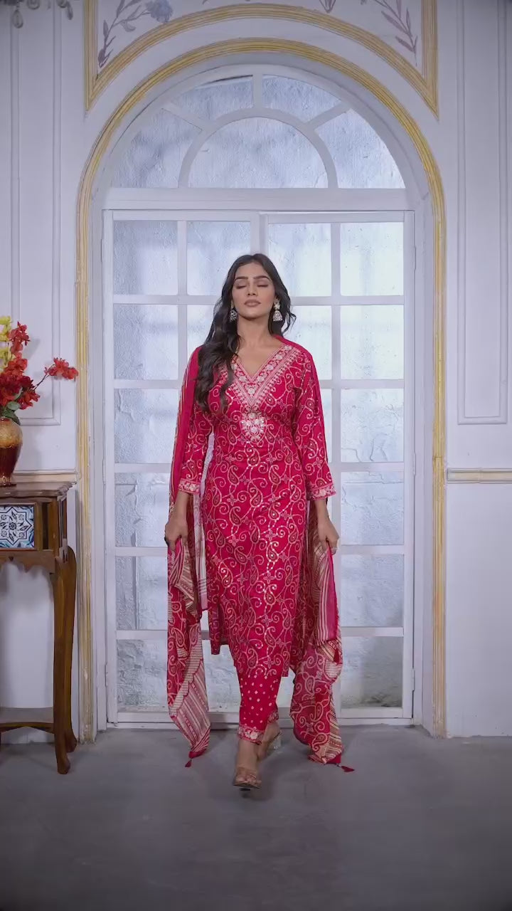 Clothiks Premium Chanderi Export Quality Embroidery Full stiched kurti